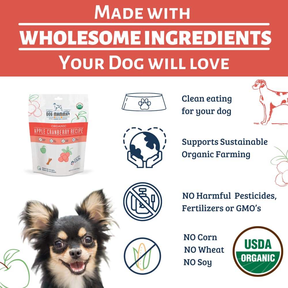 Dog Mamma’s Organic Apple Cranberry Recipe - USDA Organic
