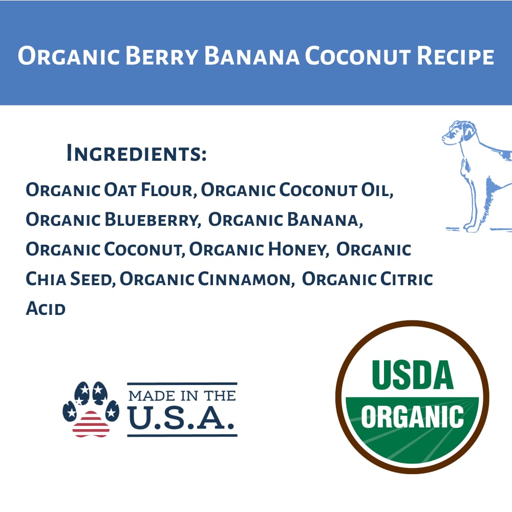 Dog Mamma’s Organic Berry Banana Coconut Recipe - USDA
