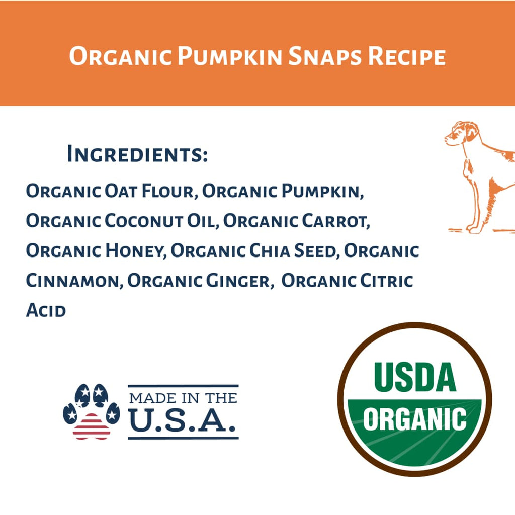 Dog Mamma’s Organic Pumpkin Snaps Recipe- USDA Organic