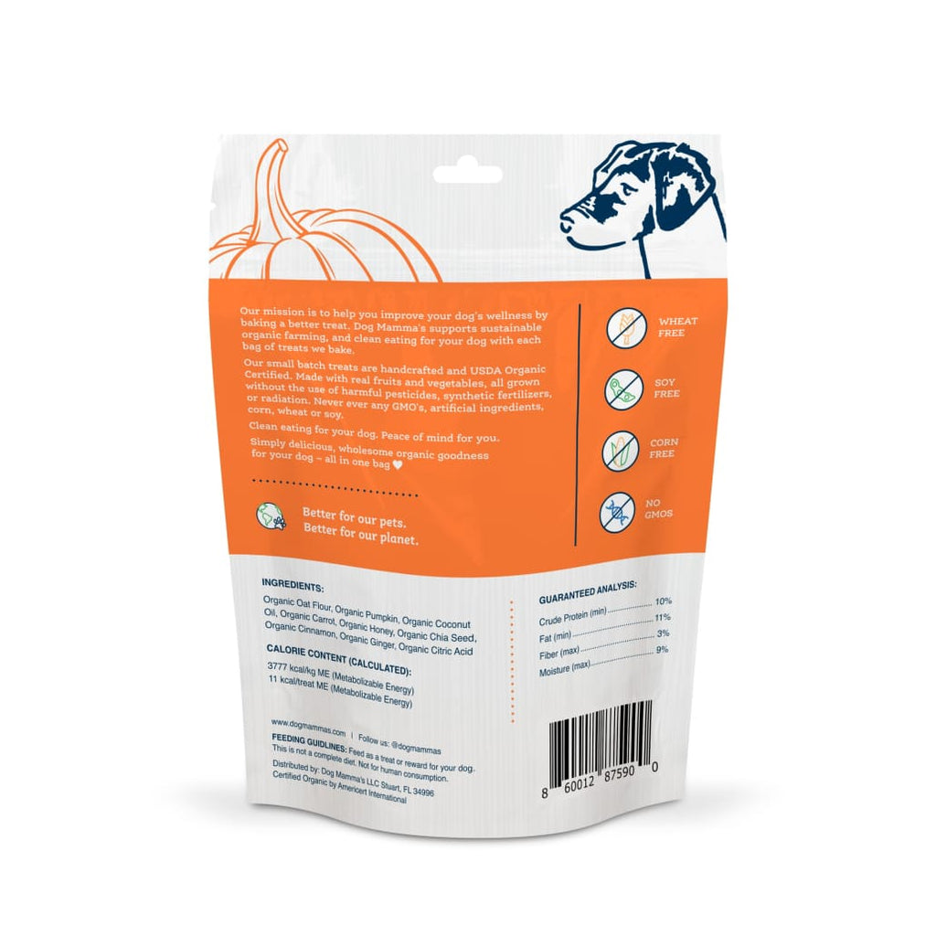 Dog Mamma’s Organic Pumpkin Snaps Recipe- USDA Organic