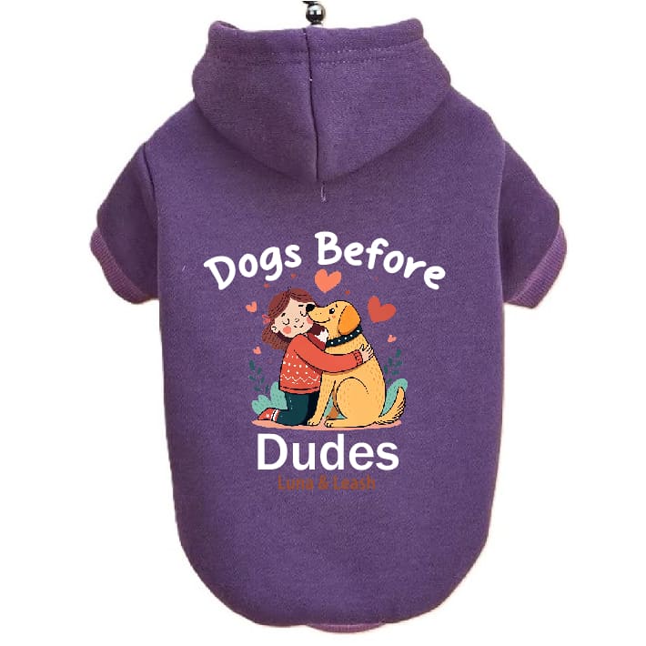 Dogs Before Dudes Dog Hoodie - Dog Hoodies