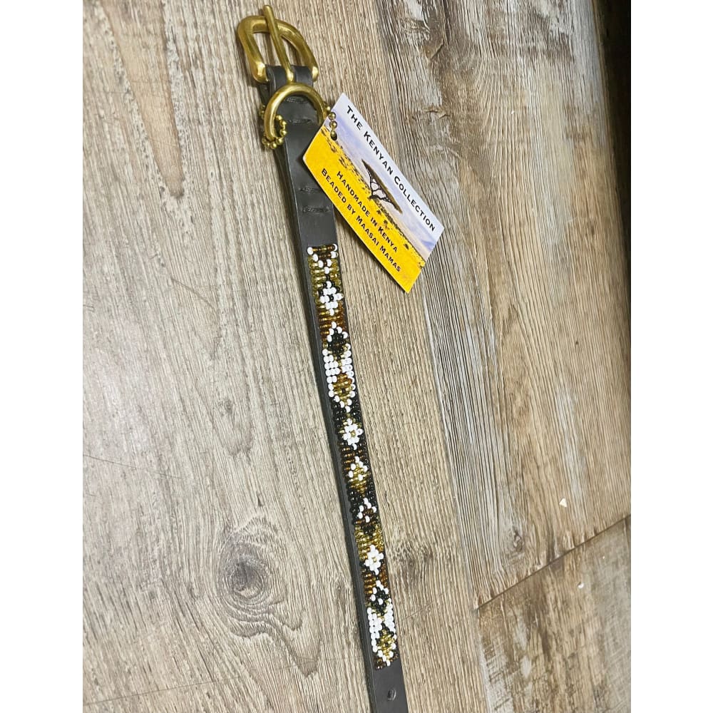 Earth Argyle Beaded Dog Collar - Dog Collars - Maasai