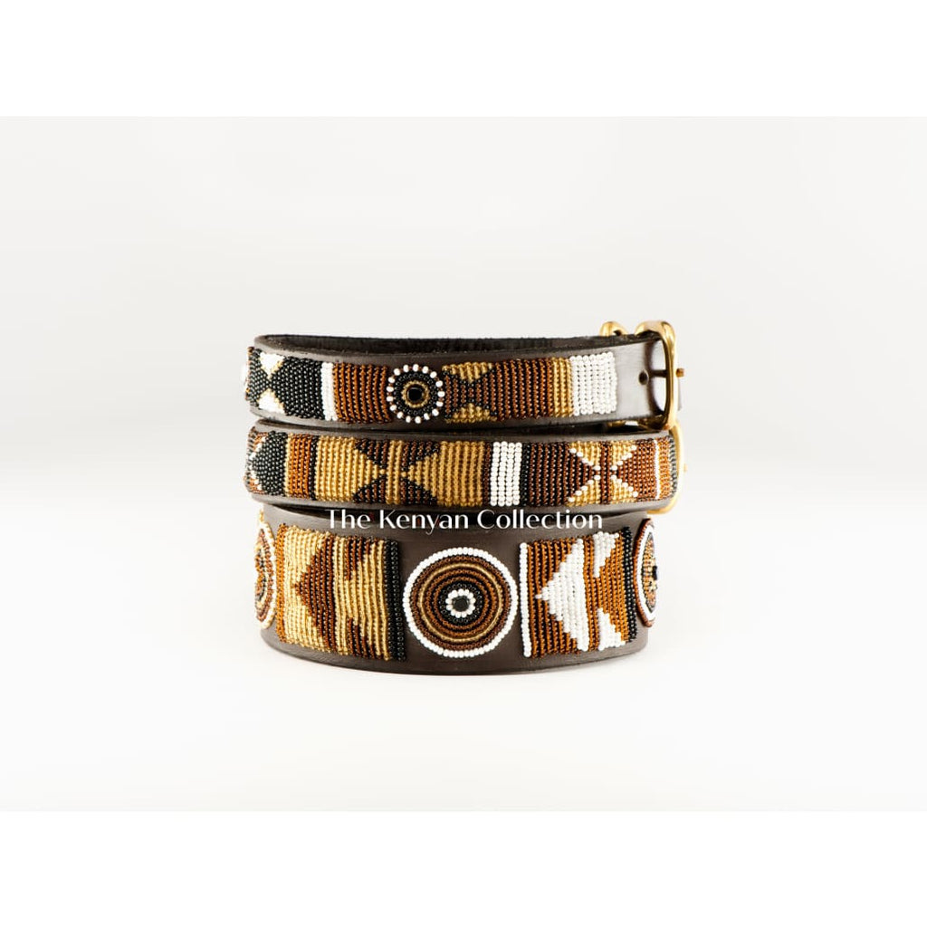 Earth Beaded Dog Collar - Dog Collars - Maasai