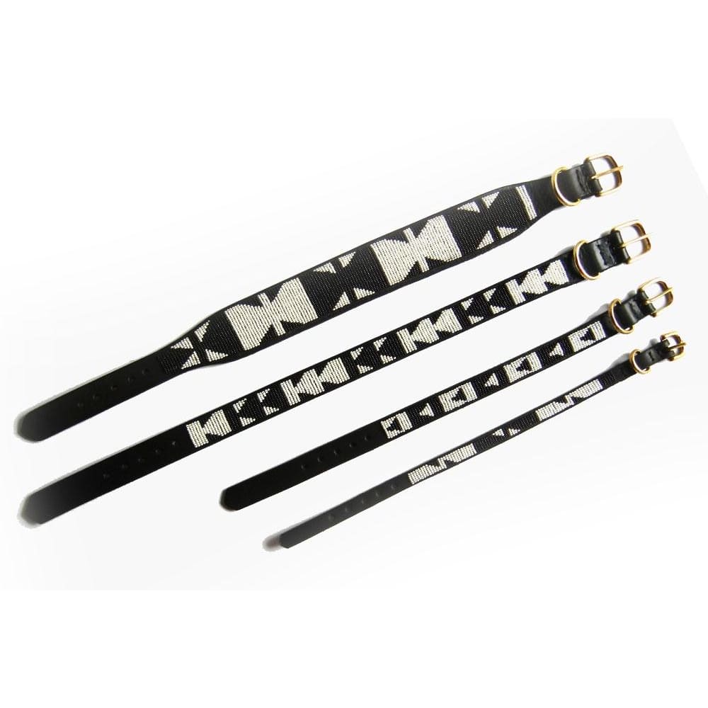 Ebony & Ivory Beaded Dog Collar - Dog Collars - Maasai