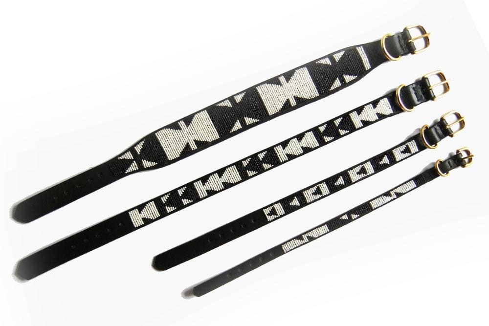 Ebony & Ivory Beaded Dog Collar - Dog Collars - Maasai