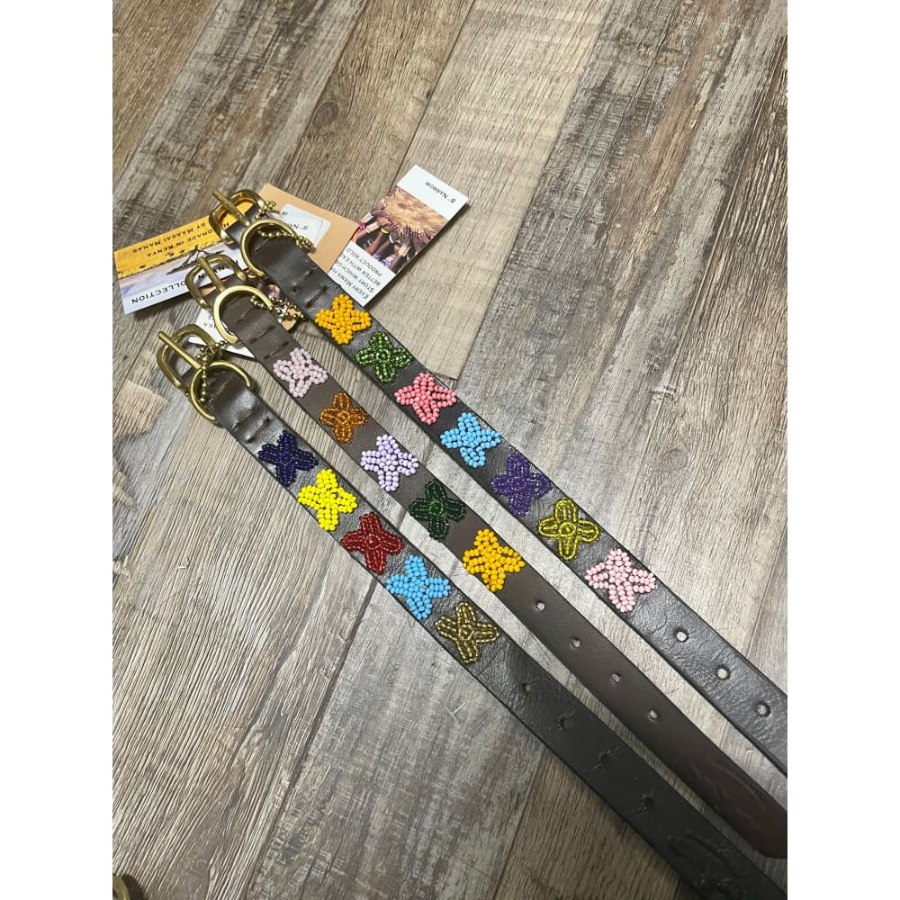 Flower Power Beaded Dog Collar - Dog Collars - Maasai