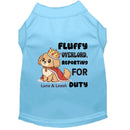 Fluffy Overlord Reporting for Duty Dog Shirt - Funny Dog