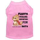 Fluffy Overlord Reporting for Duty Dog Shirt - Funny Dog