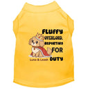 Fluffy Overlord Reporting for Duty Dog Shirt - Funny Dog