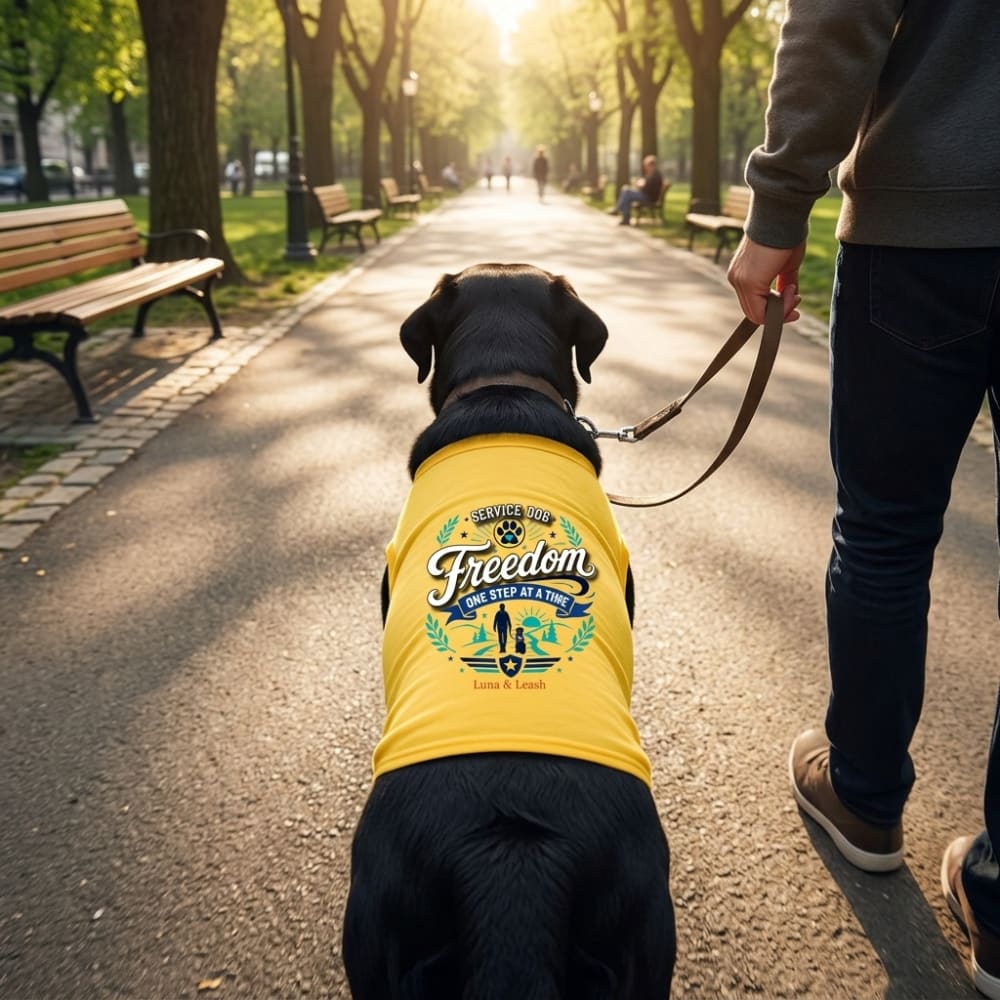 Freedom. One Step at a Time. Service Dog Shirt