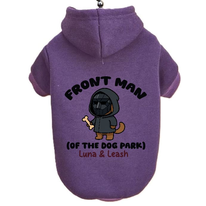 Front Dog Park Man Pet Hoodies - Pet Hoodies