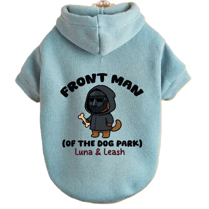 Front Dog Park Man Pet Hoodies - Pet Hoodies