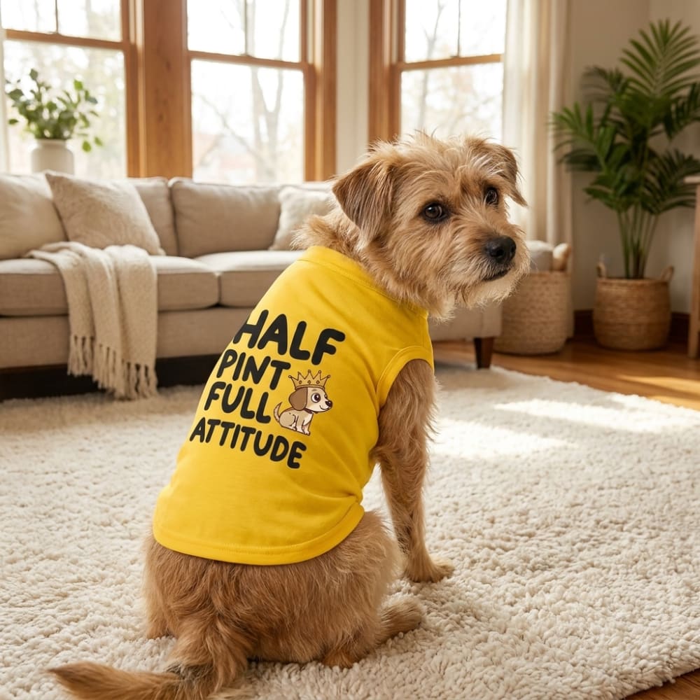 Half Pint Full Attitude Dog Shirt - Statement Dog Shirts