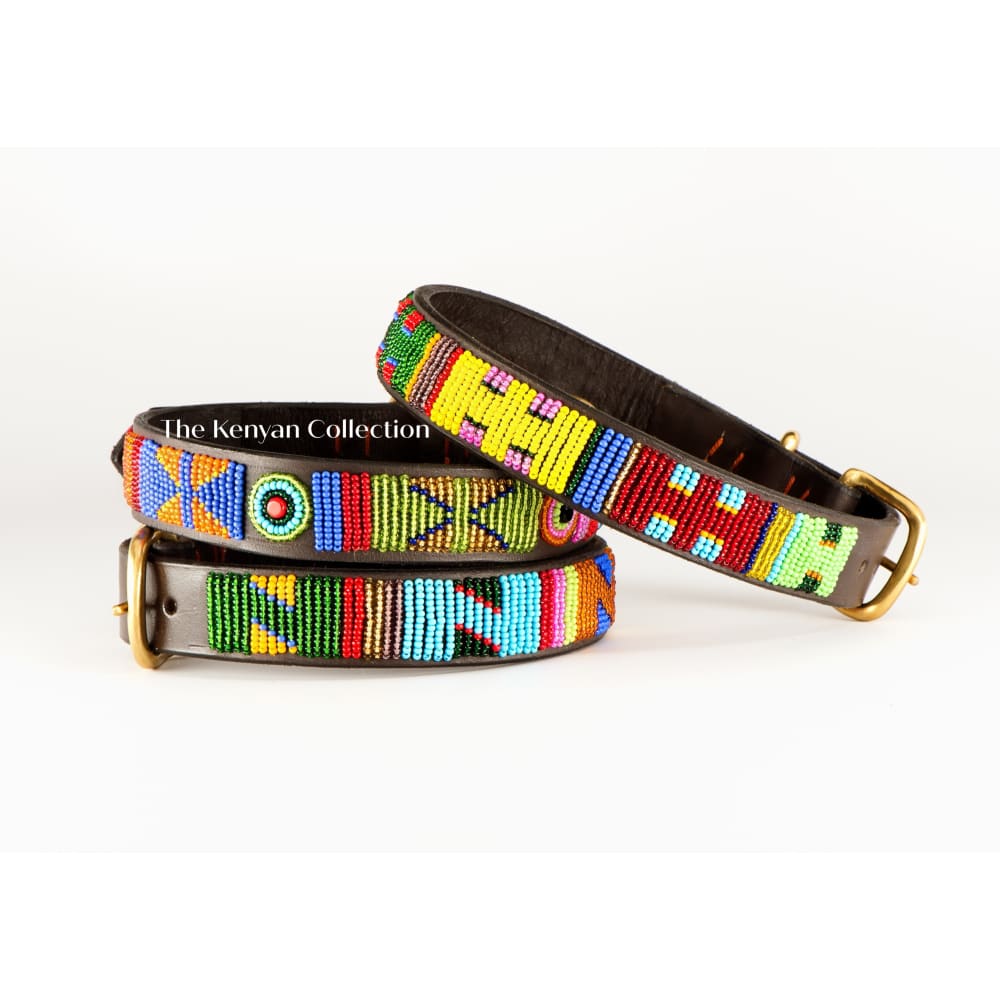Hippo Circus Beaded Dog Collar - Dog Collars - Maasai