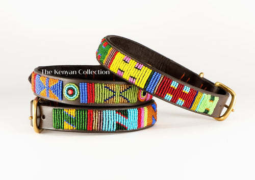 Hippo Circus Beaded Dog Collar - Dog Collars - Maasai