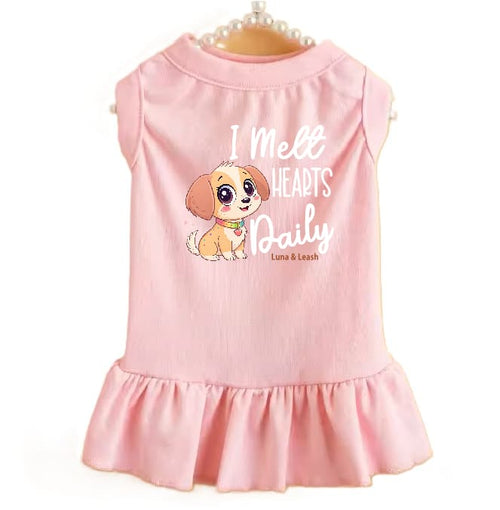I Melt Hearts Daily Dog Dress - Dog Dress