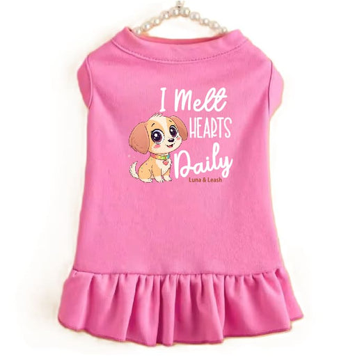 I Melt Hearts Daily Dog Dress - Dog Dress