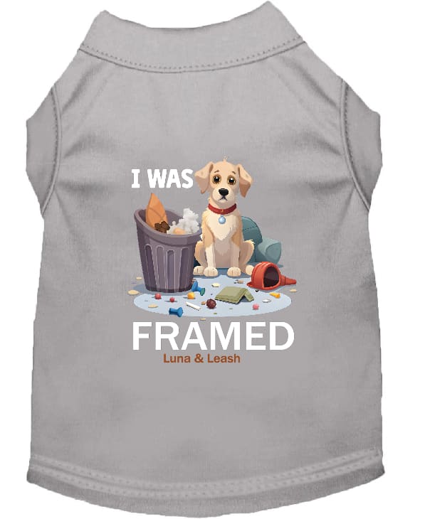 I Was Framed Dog Shirt - Funny Dog Shirts