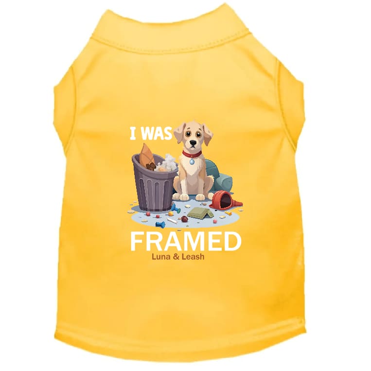 I Was Framed Dog Shirt - Funny Dog Shirts