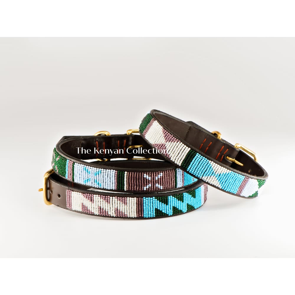 Jacaranda Beaded Dog Collar - Dog Collars - Maasai