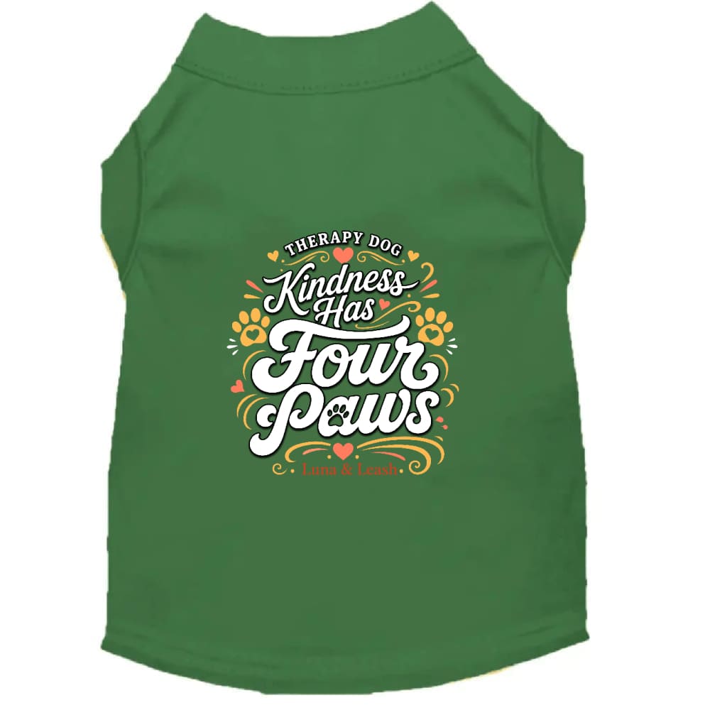 Kindness Has Four Paws Therapy Dog Shirt