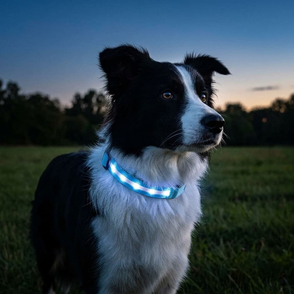 LED Light-Up Dog Collar for Night Walks - Dog Collars