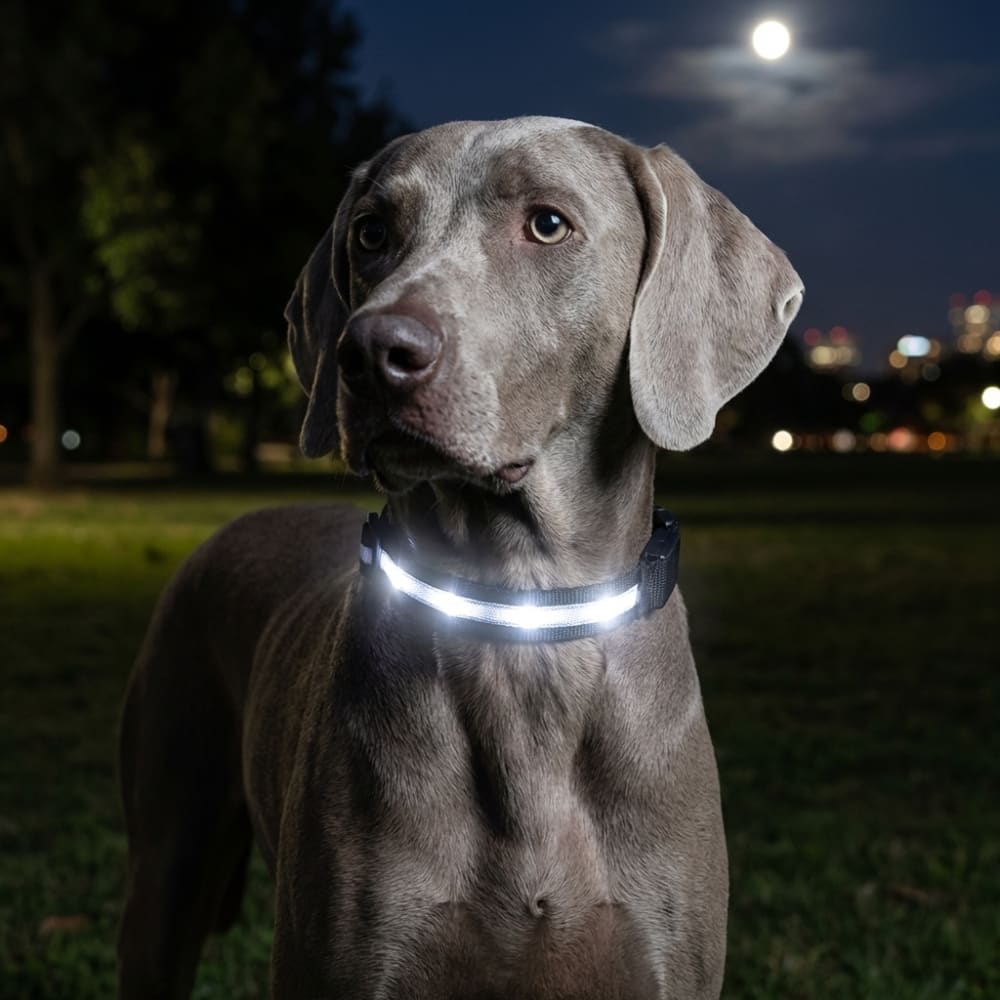 LED Light-Up Dog Collar for Night Walks - Dog Collars