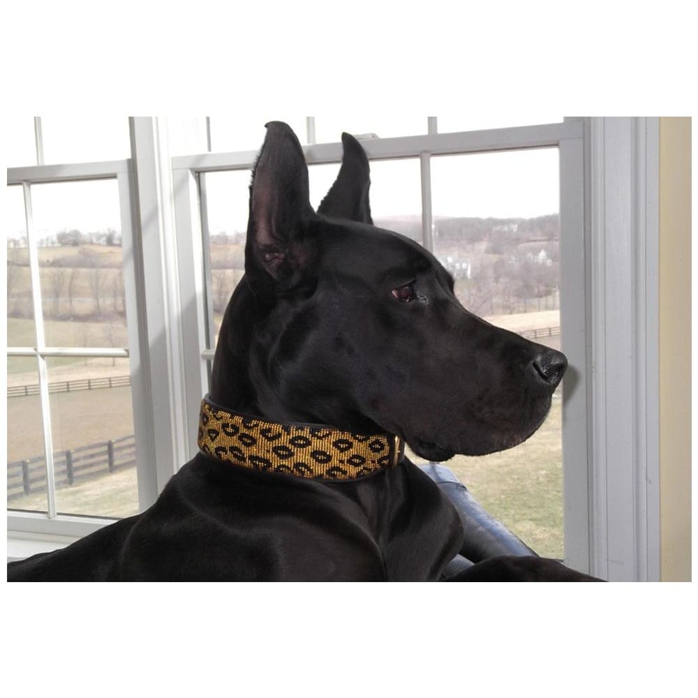 Leopard Beaded Dog Collar - Dog Collars - Maasai