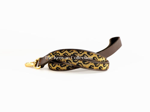Leopard Beaded Dog Lead - Dog Leashes - Maasai