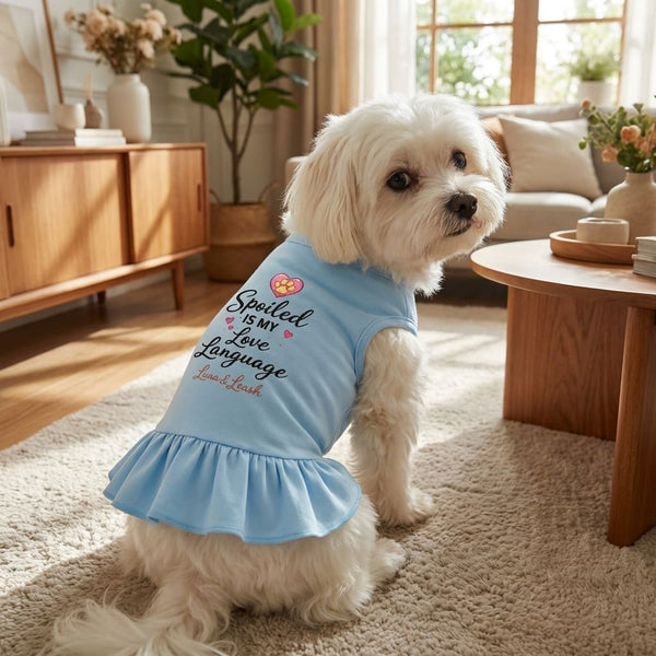 Love Language Sparkle Dog Dress - Dog Dress