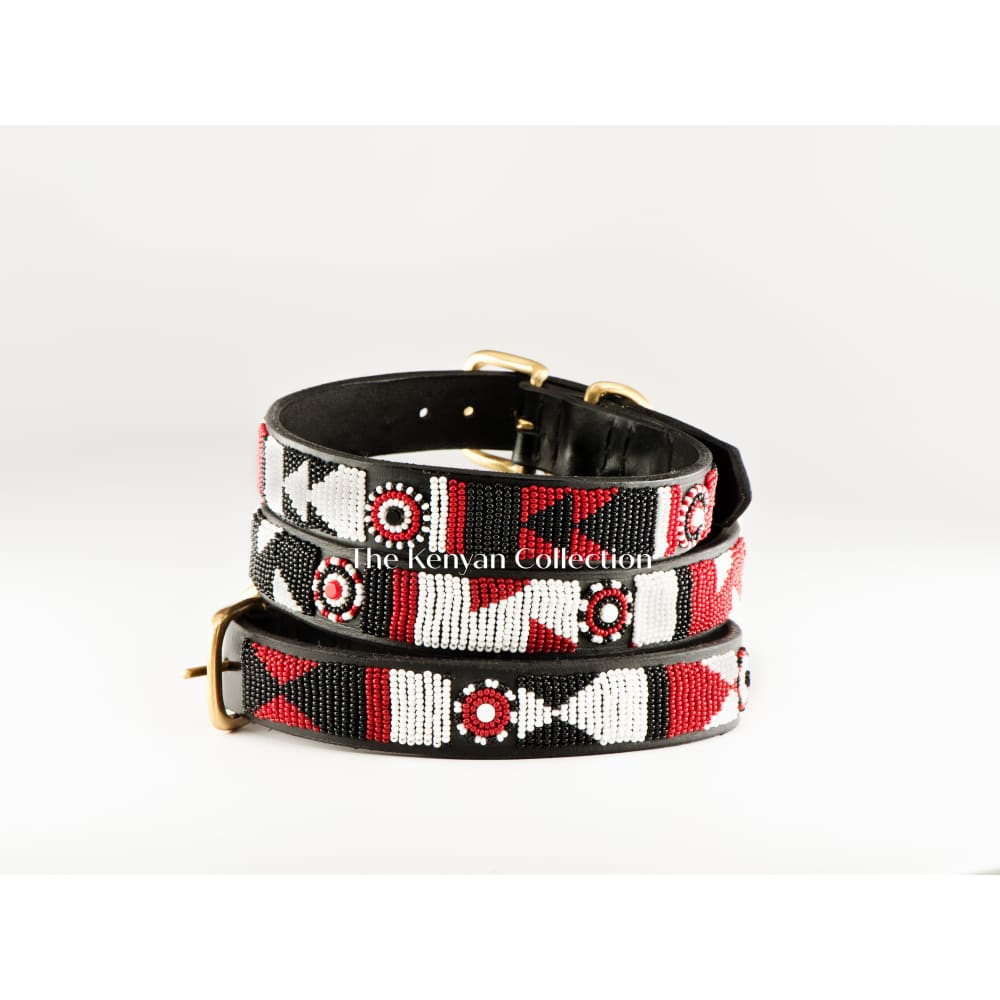 Maasai Shield Beaded Dog Collar - Dog Collars - Maasai