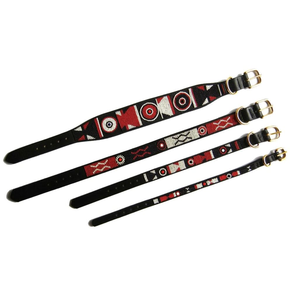 Maasai Shield Beaded Dog Collar - Dog Collars - Maasai