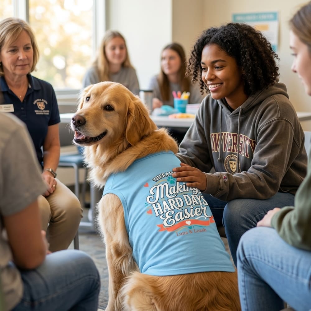 Making Hard Days Easier Therapy Dog Shirt