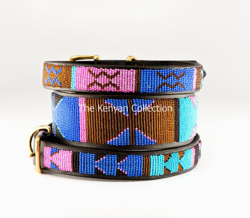 Malindi Beaded Dog Collar - Dog Collars - Maasai