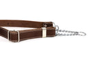 Martingale Chocolate Leather Dog Collar - Dog Collars