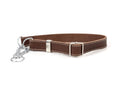 Martingale Chocolate Leather Dog Collar - Dog Collars