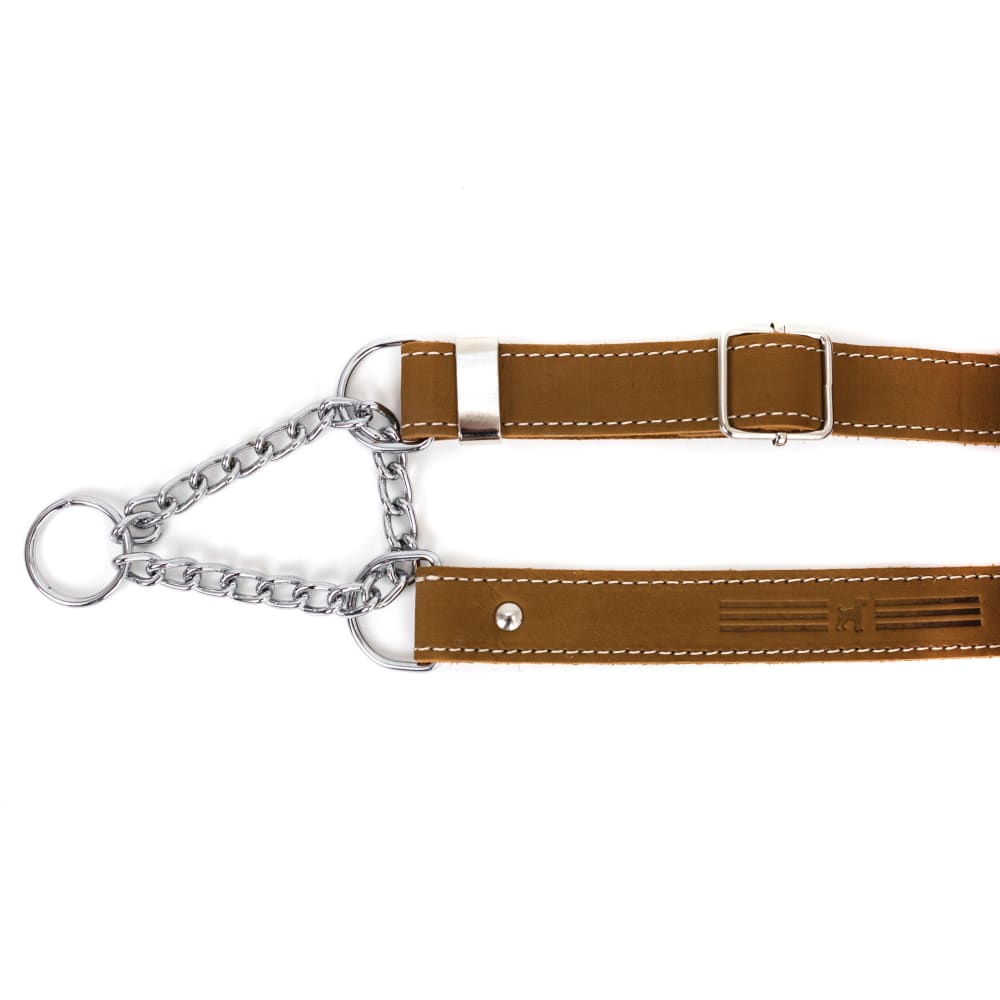 Martingale Earth Brown Leather Dog Collar - Dog Collars