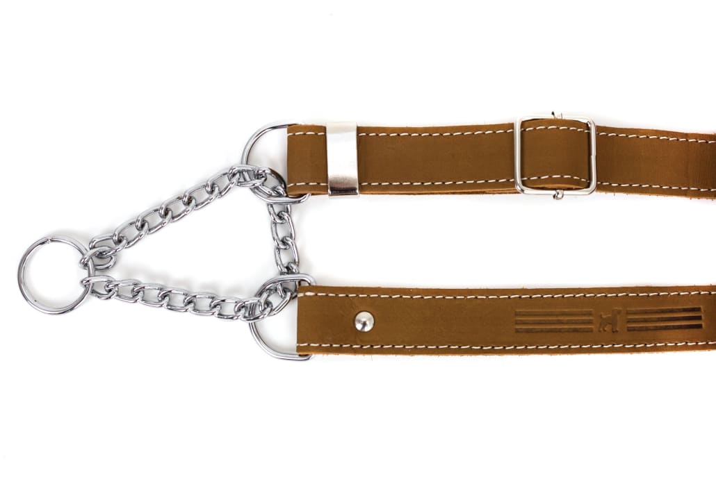 Martingale Earth Brown Leather Dog Collar - Dog Collars