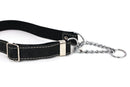 Martingale Midnight Black Leather Dog Collar - Dog Collars