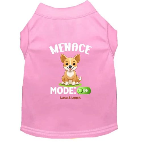 Menace Mode: On Dog Shirt - Funny Dog Shirts
