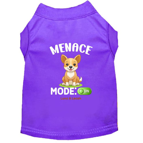 Menace Mode: On Dog Shirt - Funny Dog Shirts