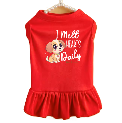 I Melt Hearts Daily Dog Dress