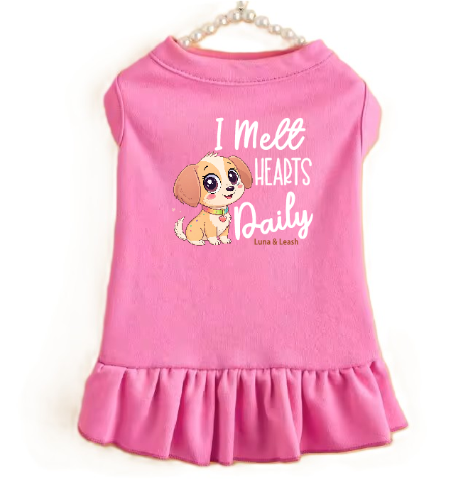 I Melt Hearts Daily Dog Dress