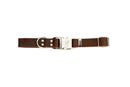 Modern Style Quick-Release Chocolate Leather Dog Collar
