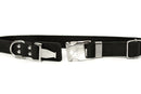 Modern Style Quick-Release Midnight Black Leather Dog