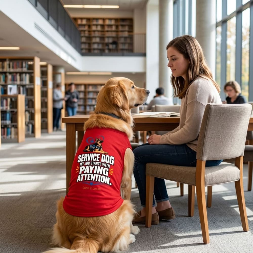My Job Starts With Paying Attention | Service Dog Shirt