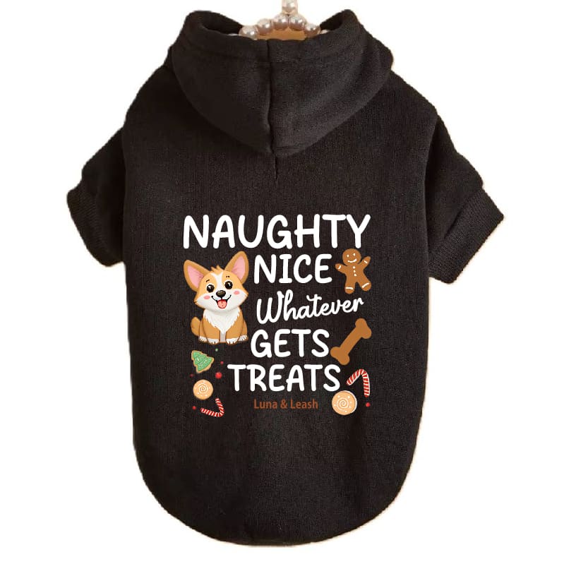 Naughty Nice Whatever Dog Hoodies - Dog Hoodies