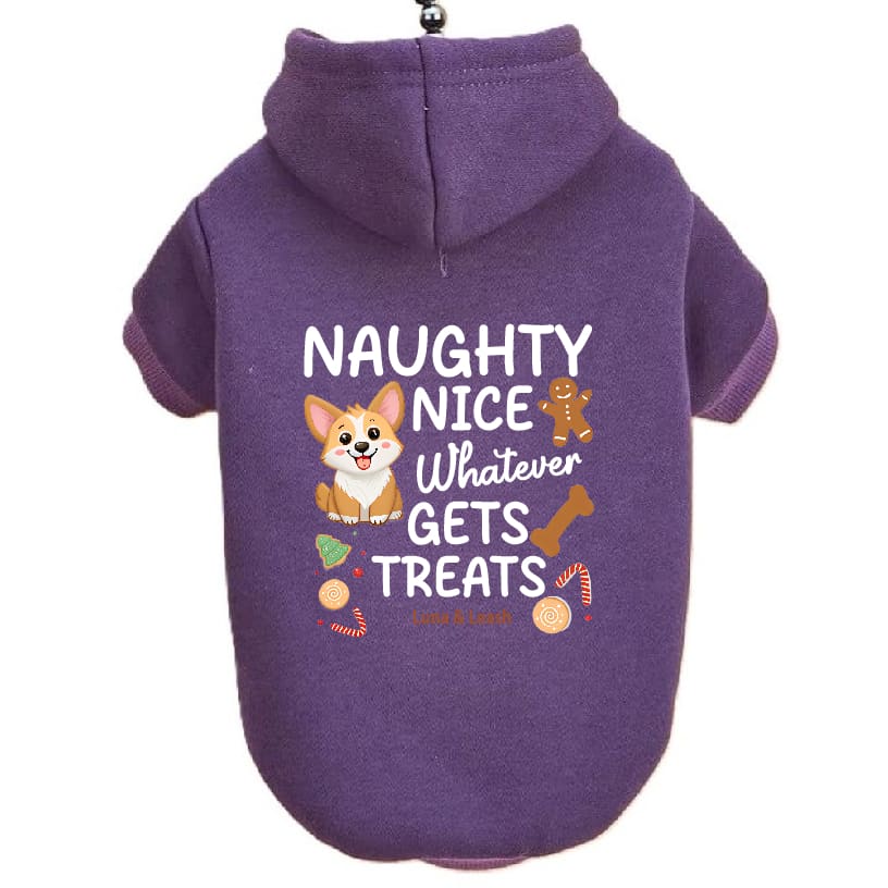 Naughty Nice Whatever Dog Hoodies - Dog Hoodies