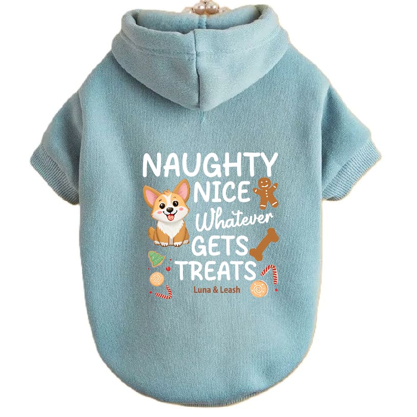 Naughty Nice Whatever Dog Hoodies - Dog Hoodies