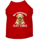 No Thoughts. Just Vibes Dog Shirt - Statement Dog Shirts